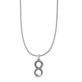 Infinity Snake Pendant Snake Chain Necklace Oxidized 925 Sterling Silver