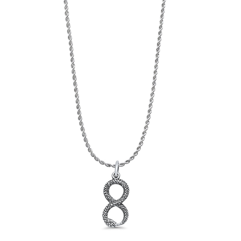 Infinity Snake Pendant Necklace