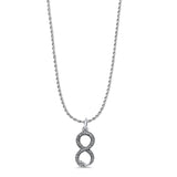 Infinity Snake Pendant Rope Chain Necklace Oxidized 925 Sterling Silver