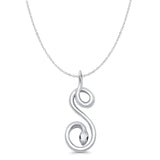 Snake Pendant Cable Chain Necklace Oxidized 925 Sterling Silver