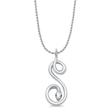 Snake Pendant Rope Chain Necklace Oxidized 925 Sterling Silver