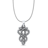  Twisted Snake Pendant Necklace