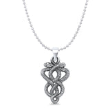  Twisted Snake Pendant Necklace