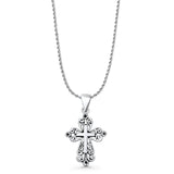  Filigree Cross Pendant Necklace
