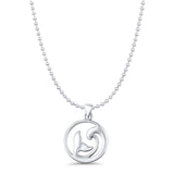  Whale Tail & Wave Pendant Necklace