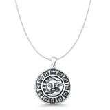  Moon, Sun & Runes Pendant Necklace