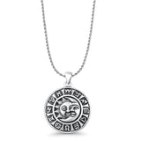  Moon, Sun & Runes Pendant Necklace