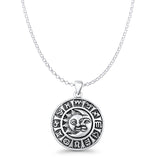  Moon, Sun & Runes Pendant Necklace