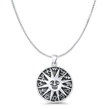  Sun & Runes Pendant Necklace