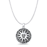 Sun & Runes Pendant Necklace