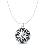  Sun & Runes Pendant Necklace