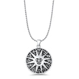  Sun & Runes Pendant Necklace