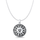  Sun & Runes Pendant Necklace