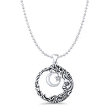  Wicca, Star & Moon Pendant Necklace