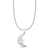  Hearts & Moon Pendant Necklace