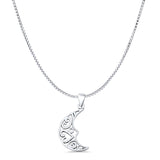  Hearts & Moon Pendant Necklace