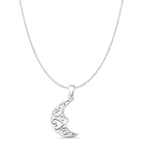 Hearts & Moon Pendant Necklace