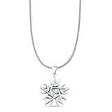  Pentagram, Moon & Triskelion Pendant Necklace