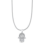  Hamsa & Star Of David Pendant Necklace
