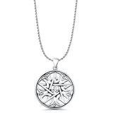  Pentagram, Moon & Triskelion Pendant Necklace