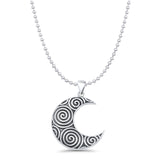  Crescent Moon Pendant Necklace