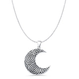  Crescent Moon Pendant Necklace