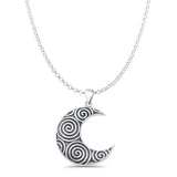  Crescent Moon Pendant Necklace