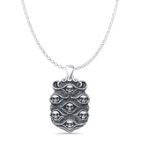  Skulls Pendant Necklace