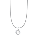  Moon & Star Charm Pendant Necklace