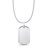  Dog Tag Charm Pendant Necklace