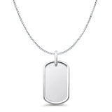  Dog Tag Charm Pendant Necklace