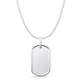  Dog Tag Charm Pendant Necklace