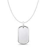 Dog Tag Charm Pendant Necklace