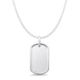  Dog Tag Charm Pendant Necklace