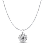  Flower Charm Pendant Necklace