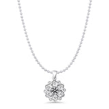  Flower Charm Pendant Necklace