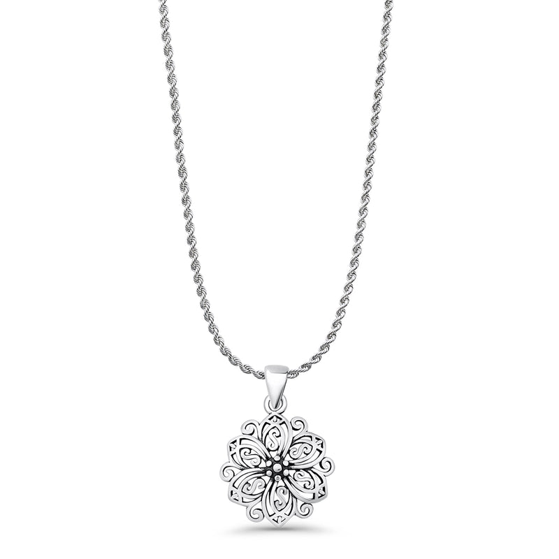  Flower Charm Pendant Necklace