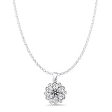  Flower Charm Pendant Necklace
