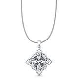  Triquetra Charm Pendant Necklace