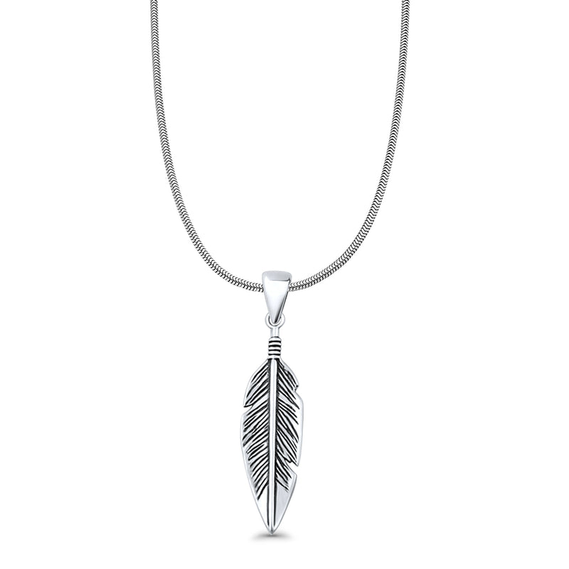  Feather Charm Pendant Necklace