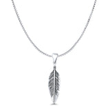  Feather Charm Pendant Necklace