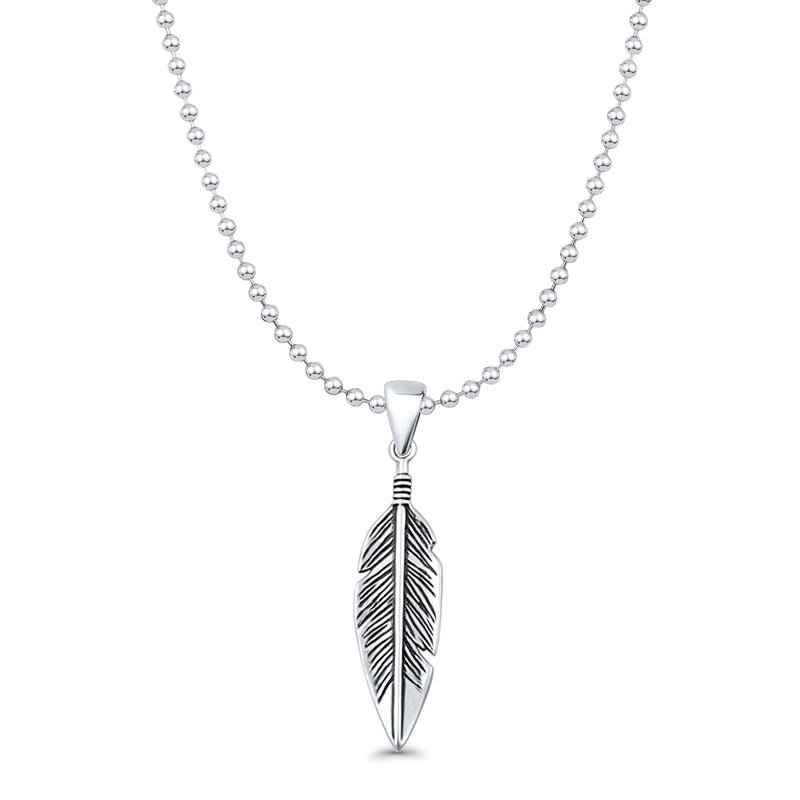  Feather Charm Pendant Necklace