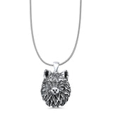  Wolf Head Charm Pendant Necklace