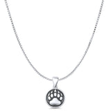  Bear Paw Charm Pendant Necklace