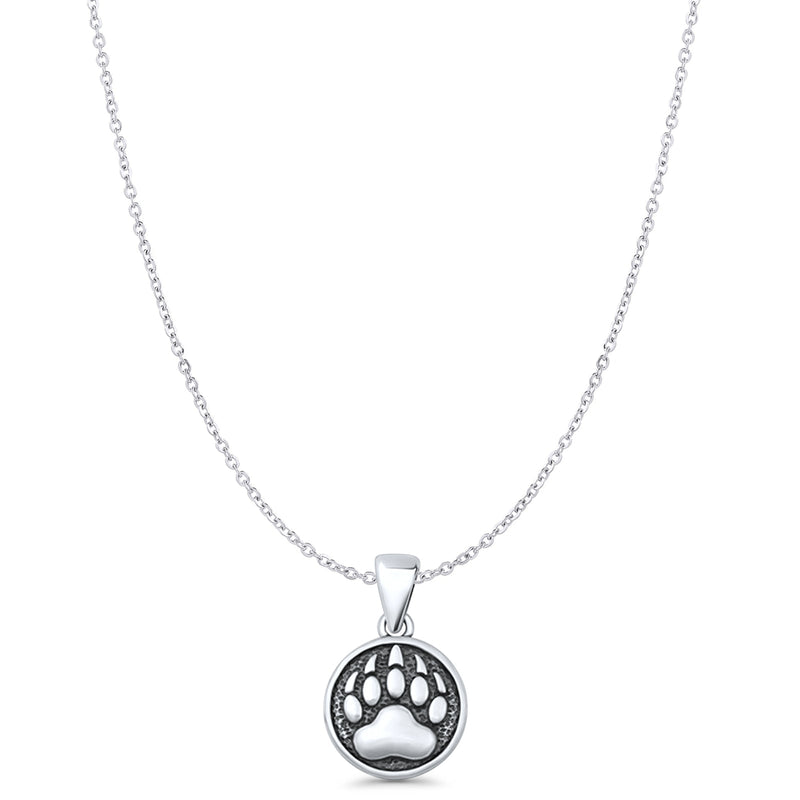  Bear Paw Charm Pendant Necklace