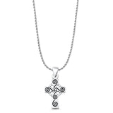  Triskele Cross Charm Pendant Necklace