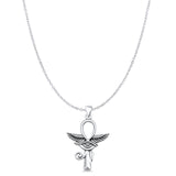  Eye of Horus, Wings & Ankh Pendant Necklace