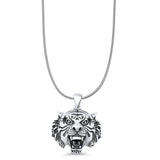  Tiger Head Pendant Necklace