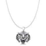  Tiger Head Pendant Necklace