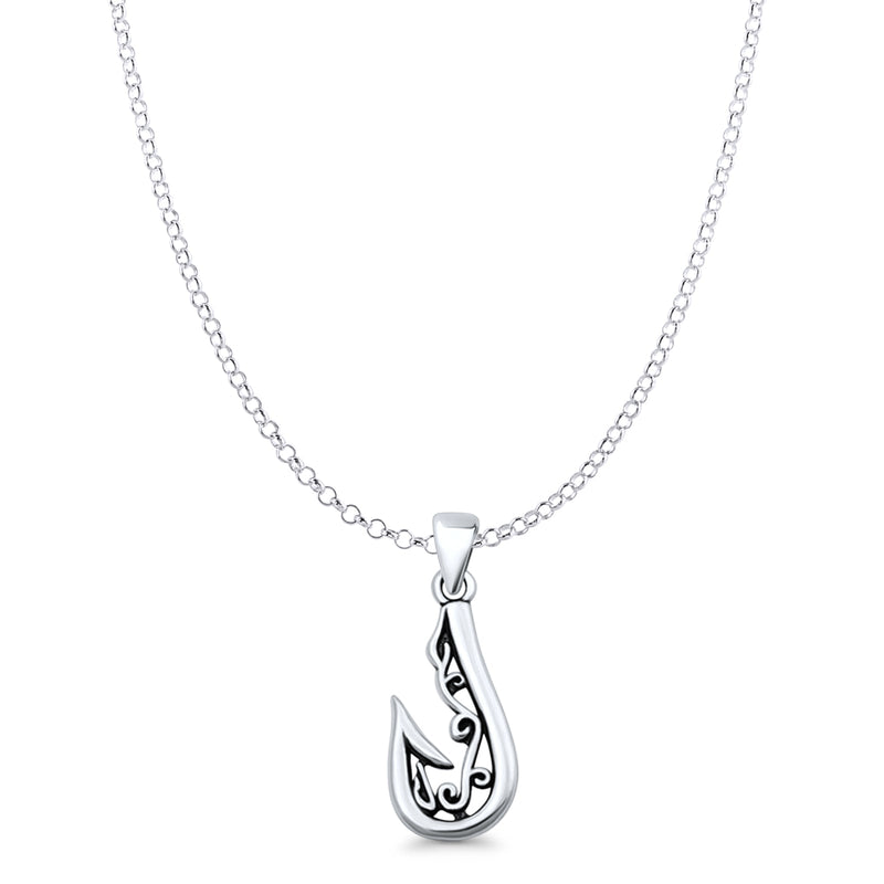  Tribal Hook Pendant Necklace